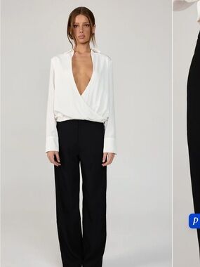 Charcoal brand Darcy Pants in Black clean straight leg silhouette